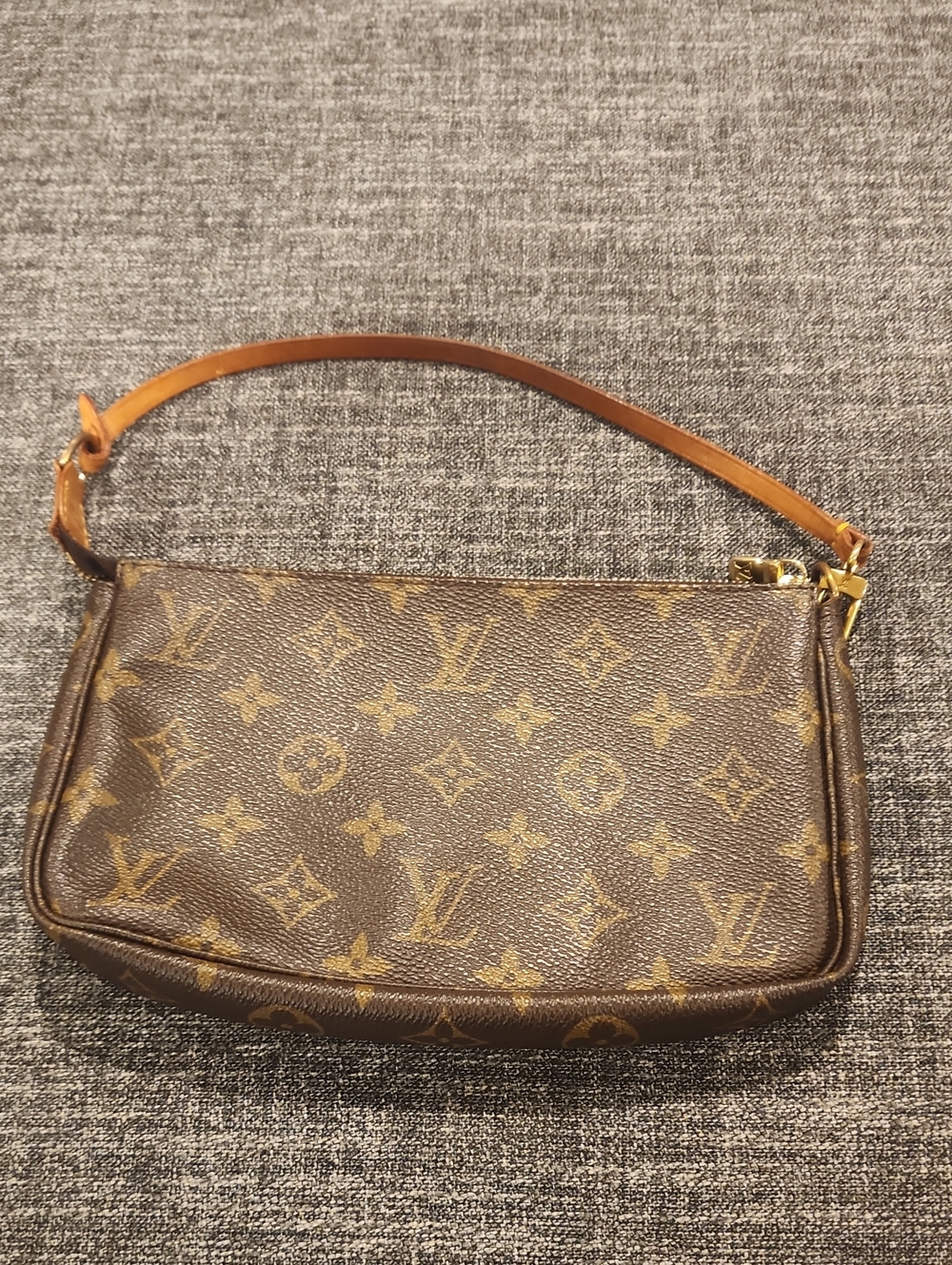 Louis Vuitton Monogram Canvas Pouchette in Brown and Tan